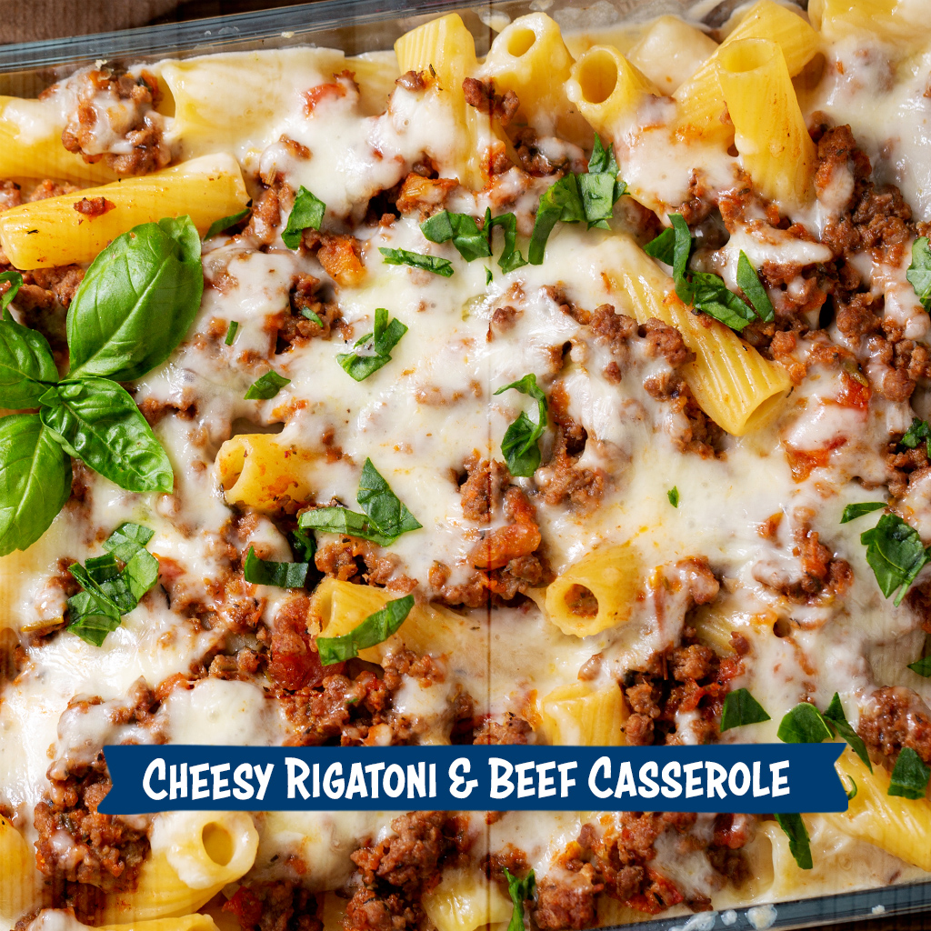 CheesyRigatoniAndBeefCasserole